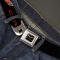 C6 Full Color Seatbelt Belt - C6 Logo/CORVETTE Black/Red