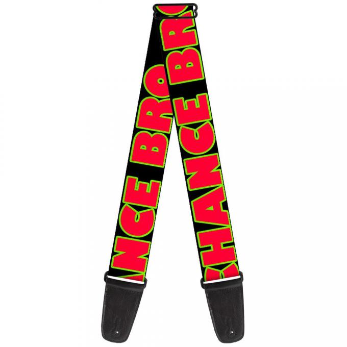 Guitar Strap - NO CHANCE BRO Black/Yellow/Red