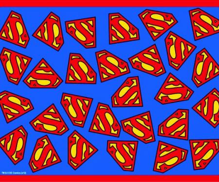 Placemat - Superman Logo Scattered Blue/Red