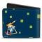 SONIC CLASSIC 
Bi-Fold Wallet - SONIC & TAILS Poses/Squares Blue/Green/Orange