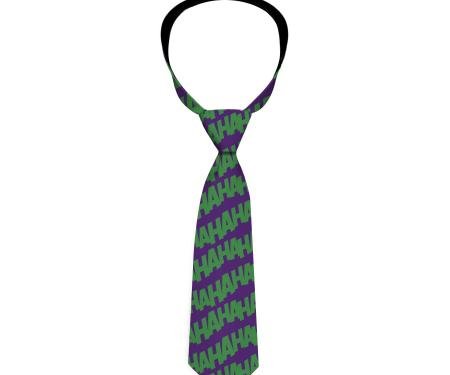 Necktie Standard - Joker HAHAHA Repeat Purple/Green