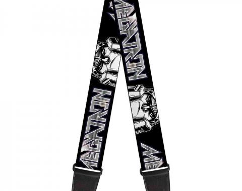 Guitar Strap - Transformers MEGATRON/Face CLOSE-UP Black/White