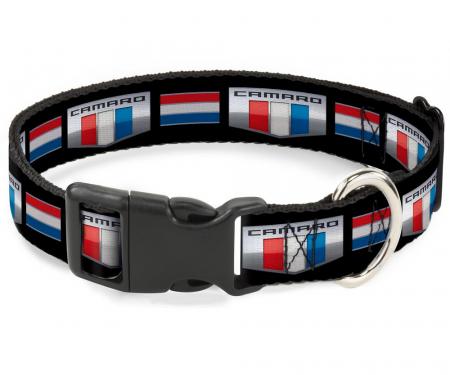 Plastic Breakaway Clip Collar - CAMARO Six Badge/Stripe Black/Silver/Red/White/Blue