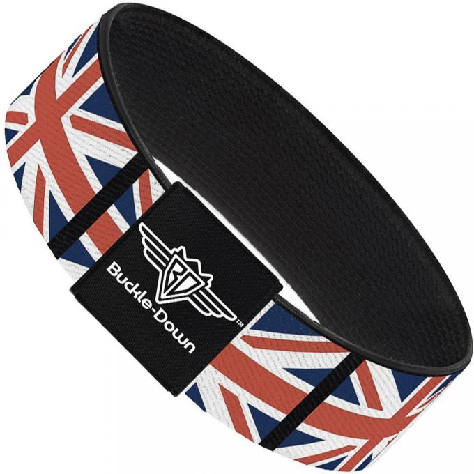 Buckle-Down Elastic Bracelet - United Kingdom Flags
