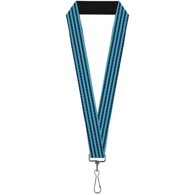 Buckle-Down Lanyard - Mini Buffalo Plaid Navy/Blue