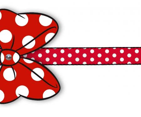 Dog Leash Cape - Minnie Mouse Bow Red/White/Black Cape + Minnie Mouse Polka Dots Red/White