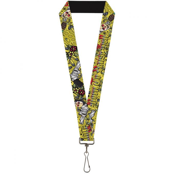 Buckle-Down Lanyard - Born to Raise Hell Yellow