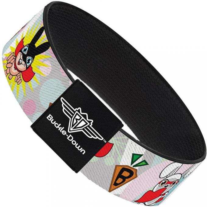 Buckle-Down Elastic Bracelet - Bunny Superhero Multi Pastel