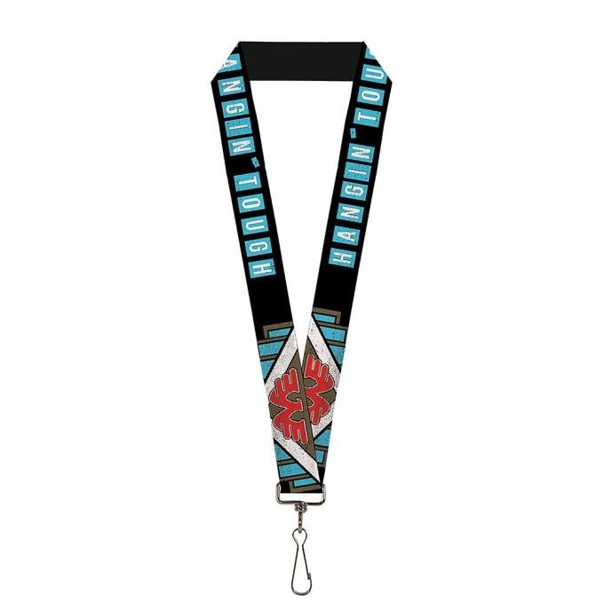 Lanyard - 1.0" - Waylon Jennings Crest/HANGIN' TOUGH Black/Blue/White