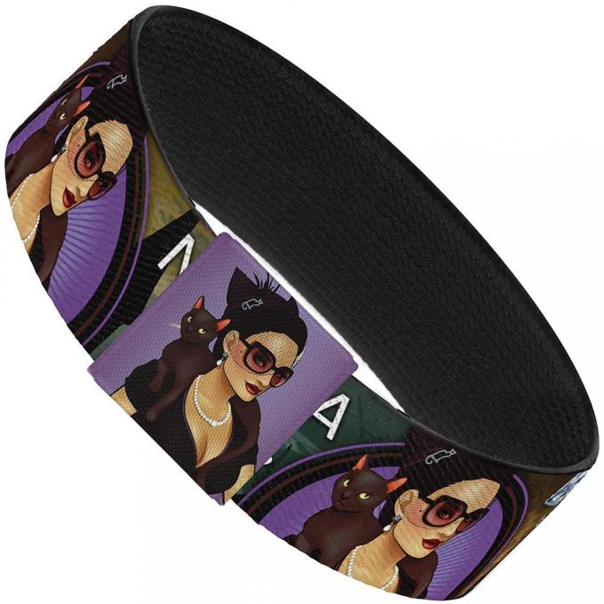 Elastic Bracelet - 1.0" - CATWOMAN-NINE LIVES OF A FELINE FATALE Bombshell Pose/Diamonds