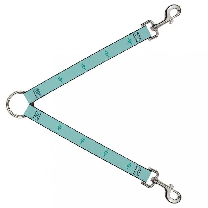 Dog Leash Splitter - Cacti1 Aqua Blues