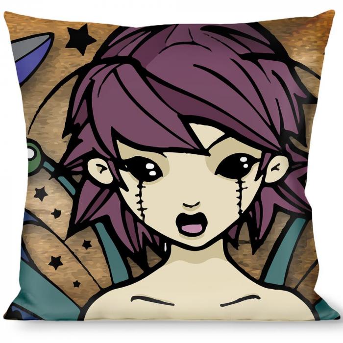 Goth Fairy Throw Pillow