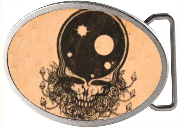 Space Your Face FCWood Natural/Black - Matte Oval Rock Star Buckle
