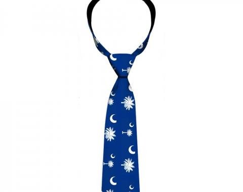 Buckle-Down Necktie - South Carolina Flags Scattered