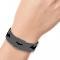 Elastic Bracelet - 1.0" - Retro Bat Logo Gray/Black