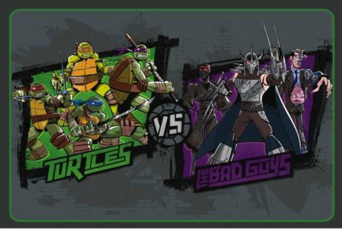Placemat - New Series TURTLES Group Pose VS THE BAD GUYS Group Pose Grays