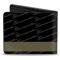 Bi-Fold Wallet - BARRACUDA Script Stripe/Monogram Black/Gray/Olive/Silver