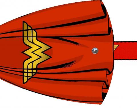 Dog Leash Cape - Wonder Woman Logo Red/Yellow Cape + Wonder Woman Logo Red/Yellow