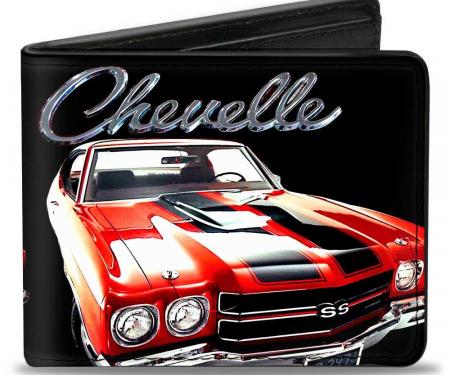 Bi-Fold Wallet - 1970 Chevrolet CHEVELLE Black/Silver/Red
