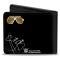 Bi-Fold Wallet - Sasha Banks LEGIT BOSS + Shades/Autograph Stamp Black/White/Pink/Gold