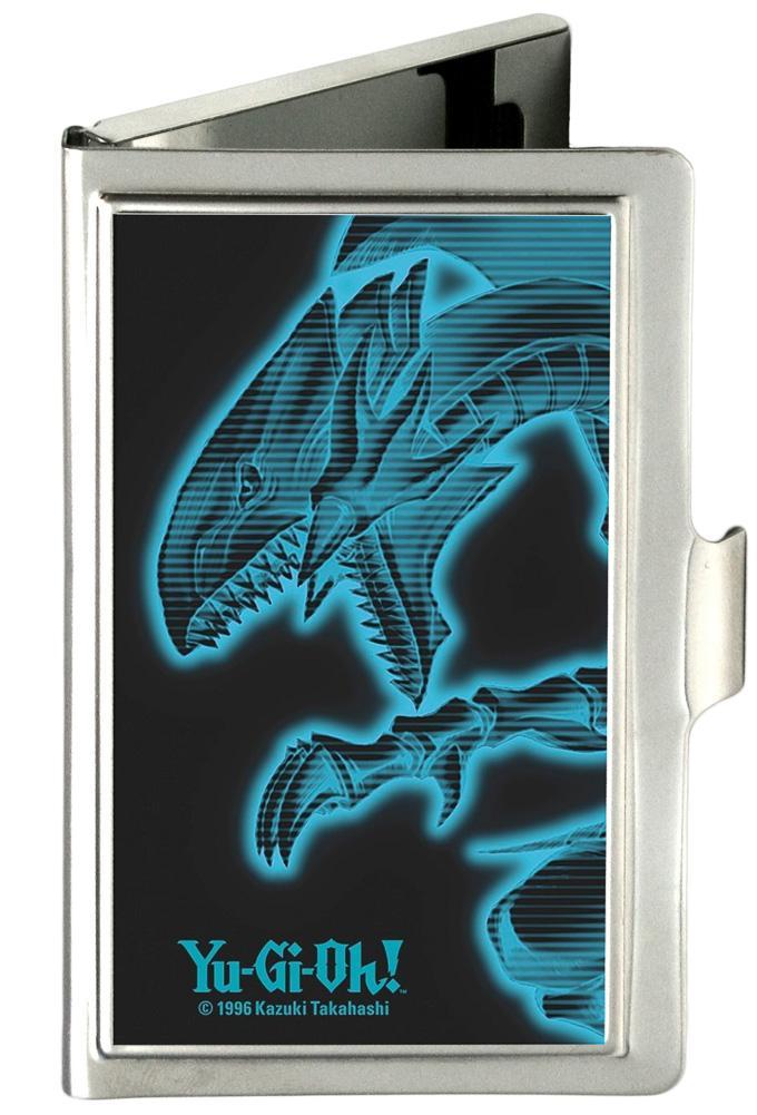 Business Card Holder - SMALL - YU-GI-OH! Blue-Eyes White Dragon Pose FCG Black/Electric Blue