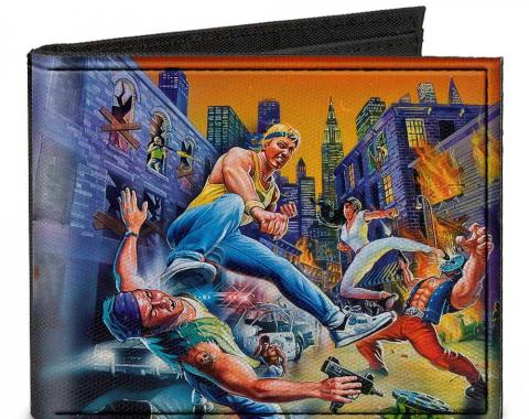 SEGA GENESIS 
Canvas Bi-Fold Wallet - Streets of Rage 8-Bit Box Cover Street Fight