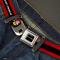 Dodge Red Rhombus Full Color Seatbelt Belt - Dodge SCAT PACK Badge Logo Stripe Red/Black/White Webbing