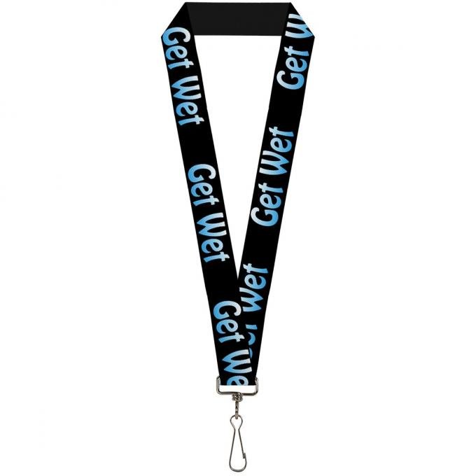 Buckle-Down Lanyard - GET WET Black/Baby Blue
