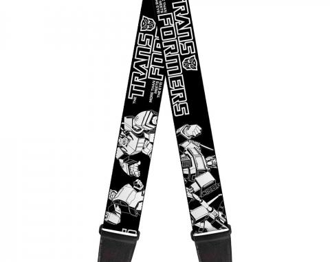 Guitar Strap - TRANSFORMERS 7-Transformers Battle Poses Black/White