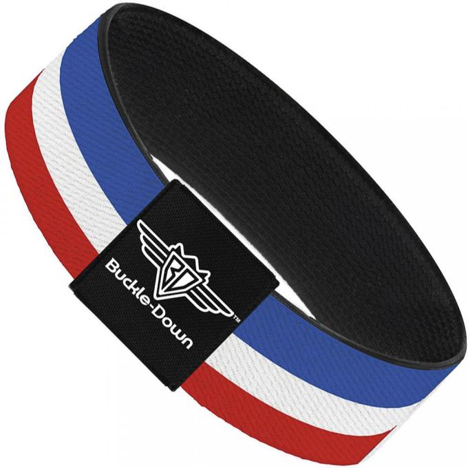 Buckle-Down Elastic Bracelet - Stripes Red/White/Blue