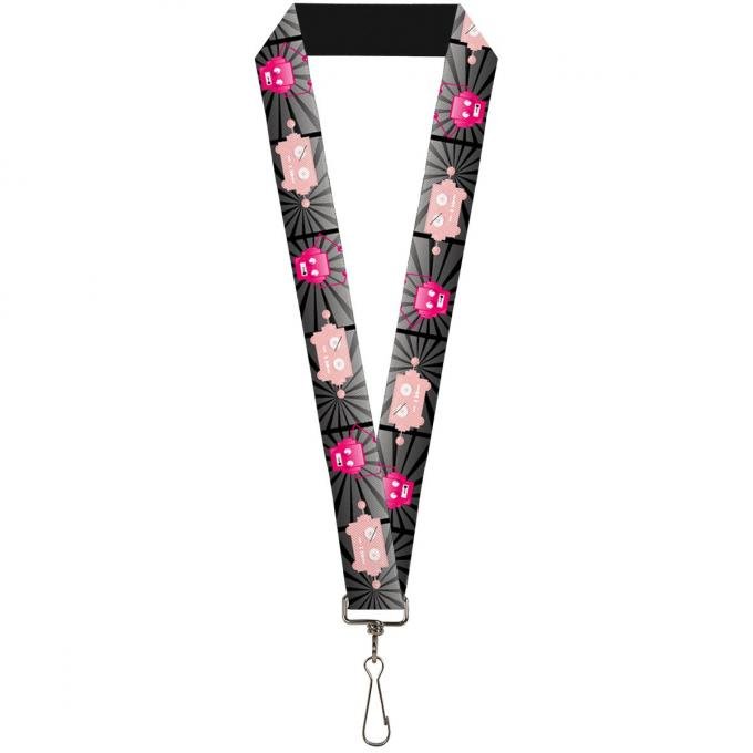 Buckle-Down Lanyard - Hot Beat Bot Pink