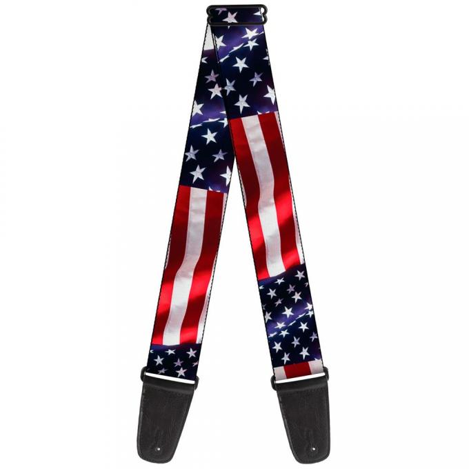 Guitar Strap - American Flag Vivid CLOSE-UP