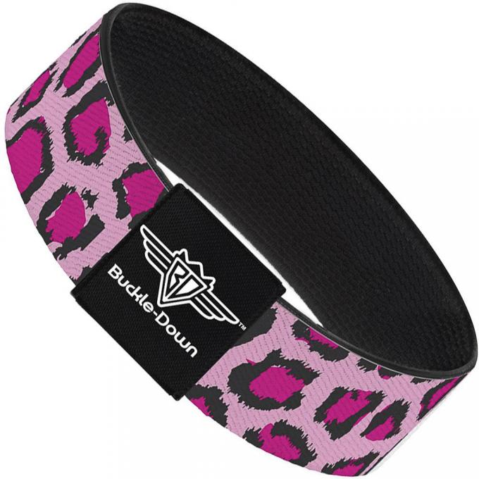Buckle-Down Elastic Bracelet - Leopard C/U Pink