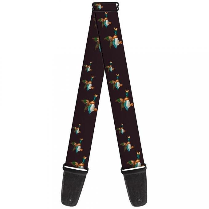 Guitar Strap - Flying Mallards Burgundy