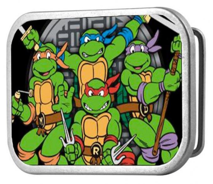 Classic TMNT Turtles Battle Pose8/Manhole Cover FCG - Chrome Rock Star Buckle