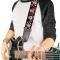 Guitar Strap - Girlie Skull Black/Red