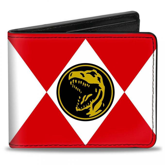Bi-Fold Wallet - Diamond Red Ranger Tyrannosaurs Power Logo