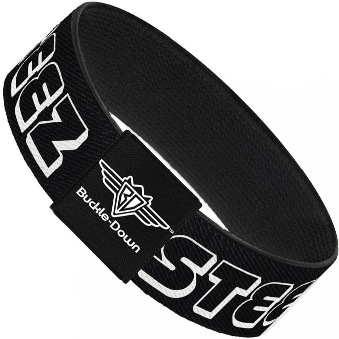 Buckle-Down Elastic Bracelet - STEEZ 3-D Black/White