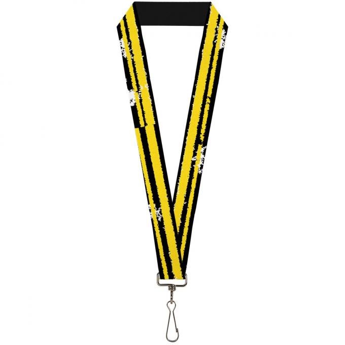 Buckle-Down Lanyard - Racing Stripe2 Weathered Black/Yellow