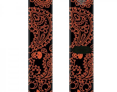 Sock Pair - Polyester - Bandana/Skulls Black/Orange - CREW