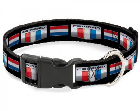 Plastic Breakaway Clip Collar - CAMARO Six Badge/Stripe Black/Silver/Red/White/Blue