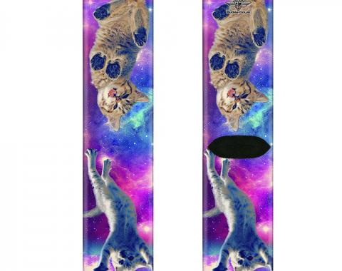 Sock Pair - Polyester - Cats in Space Pinks/Blues - CREW