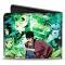 Bi-Fold Wallet - DIMENSION W Kyouma Pose + 3-Female Character Faces/Coil Greens/Blues