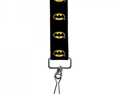 Key Fob - 1.0" - Batman Shield Black/Yellow