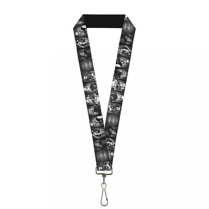 Lanyard - 1.0" - SUICIDE SQUAD 7-Character Pose Blocks Black/Grays