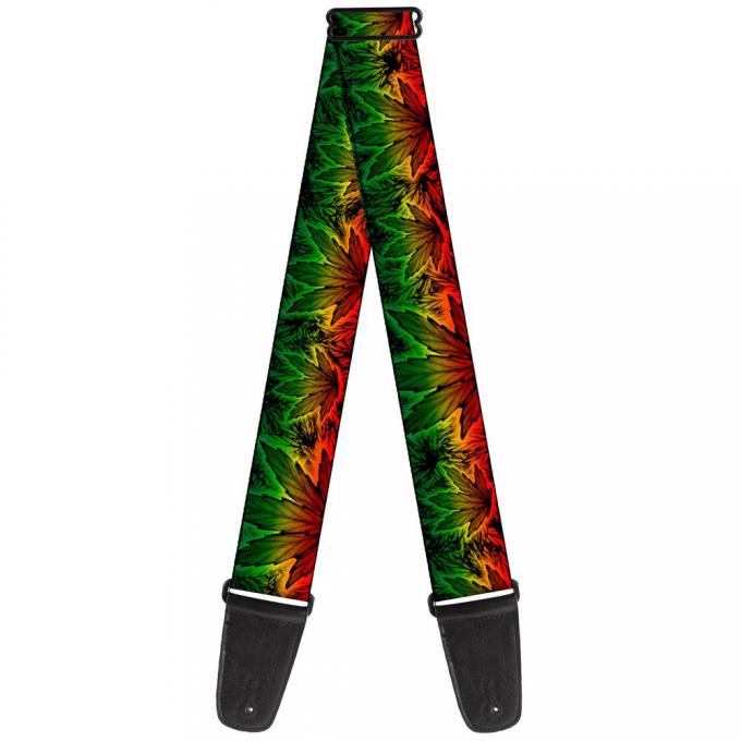 Guitar Strap - Marijuana Haze Rasta/Rasta