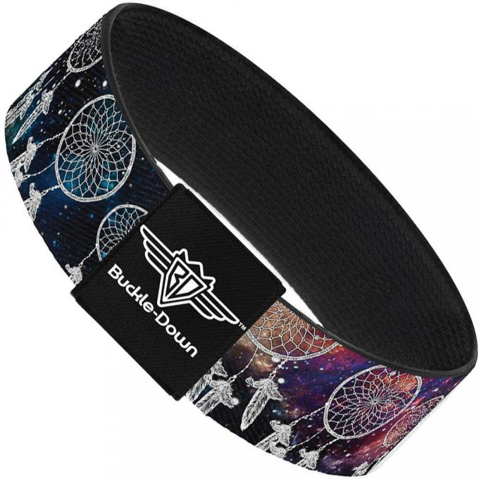 Buckle-Down Elastic Bracelet - Dream Catcher Galaxy/White