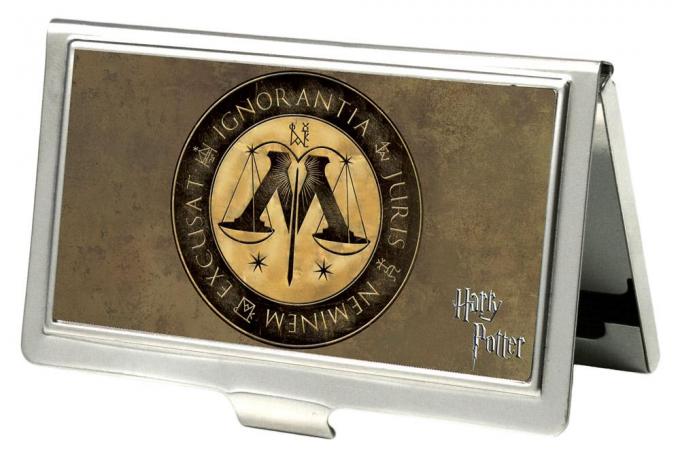 Business Card Holder - SMALL - Harry Potter Wizengamot Logo IGNORANTIA JURIS NEMINEM EXCUSAT FCG Browns