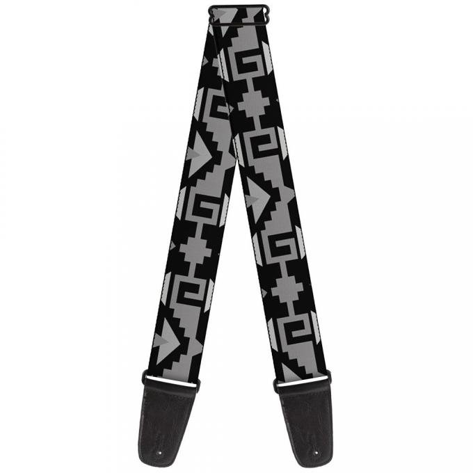 Guitar Strap - Navajo2 Black/Gray