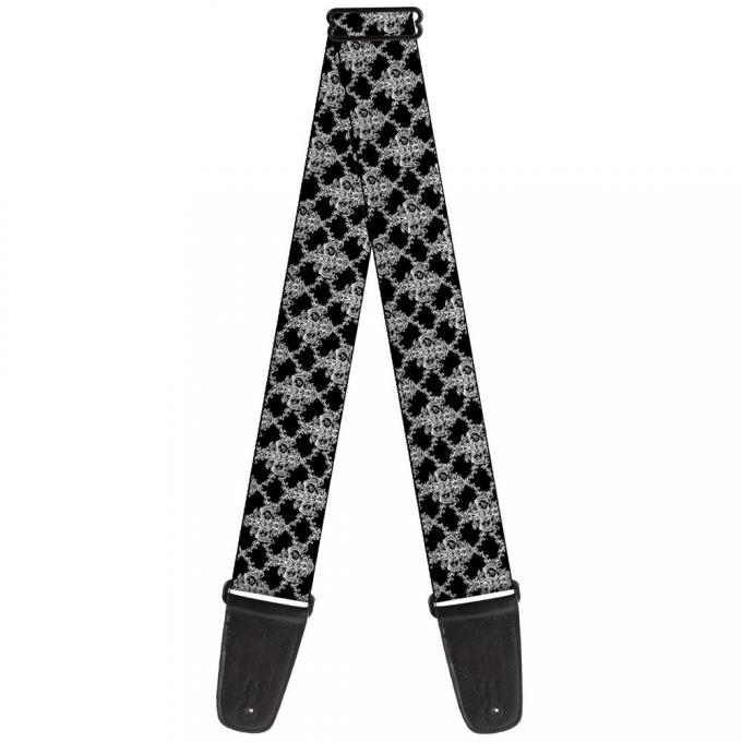 Guitar Strap - Boudoir Wallpaper Black/White